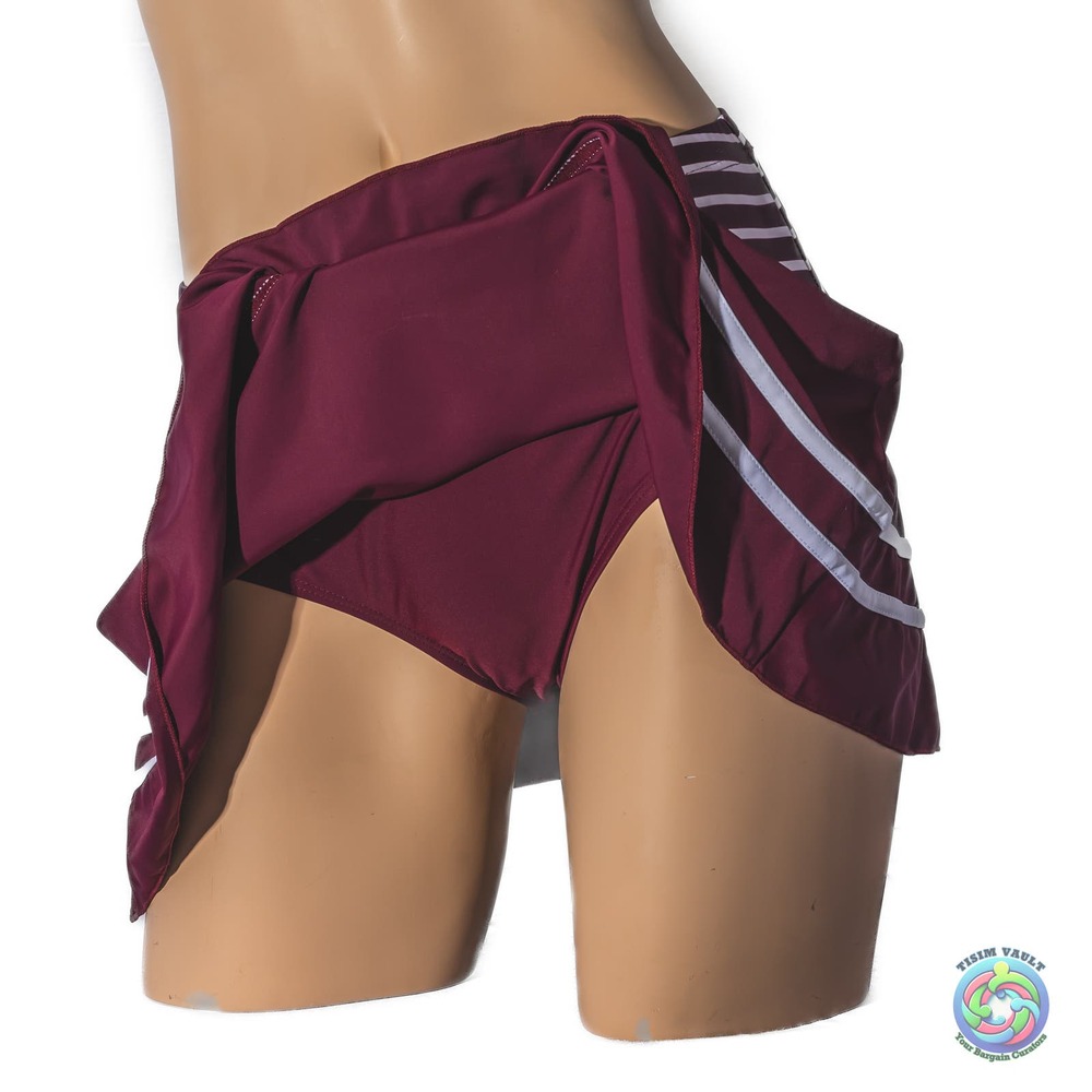 Miyang Maroon/White Striped Tankini Swimdress M 🌊 - Picture 7 of 10